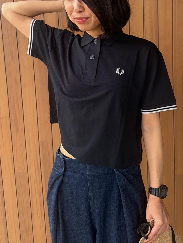 フレッドペリー FRED PERRY レディース シアーティップドポロシャツ