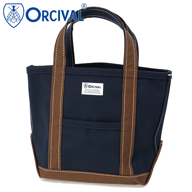 オーシバル ORCIVAL トートバッグ スモール [OR-H0285-KWC] TOTE BAG SMALL メンズ・レディース ユニセックス 鞄 日本製 キャンバストート 小サイズ 帆布 ネイビー MARINE/HAZELNUT 正規取扱店