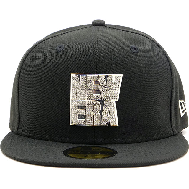 ニューエラ キャップ NEW ERA CAP 59FIFTY ラインストーンバッジ ニューエラ 14668129 FW25 5950 RHINESTONE BADGE NEWERA 帽子 ブラック NEW ERA ニューエラ キャップ