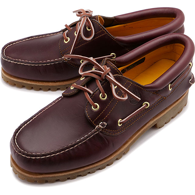 【送料無料】ティンバーランド Timberland デッキシューズ オーセンティック 3アイレット クラシック Authentics 3 Eye  Classic [50009 SS22] メンズ 3ホール モカシン Burgundy Full Grain バーガンディー系-mischief