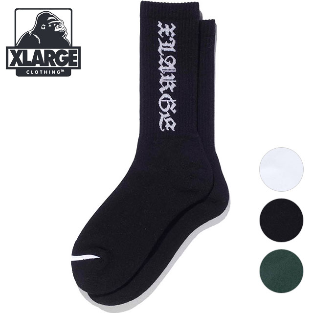 XLARGE エクストララージ メンズ ソックス 3パック XLARGE エクストララージ メンズ スタンダードロゴ ソックス