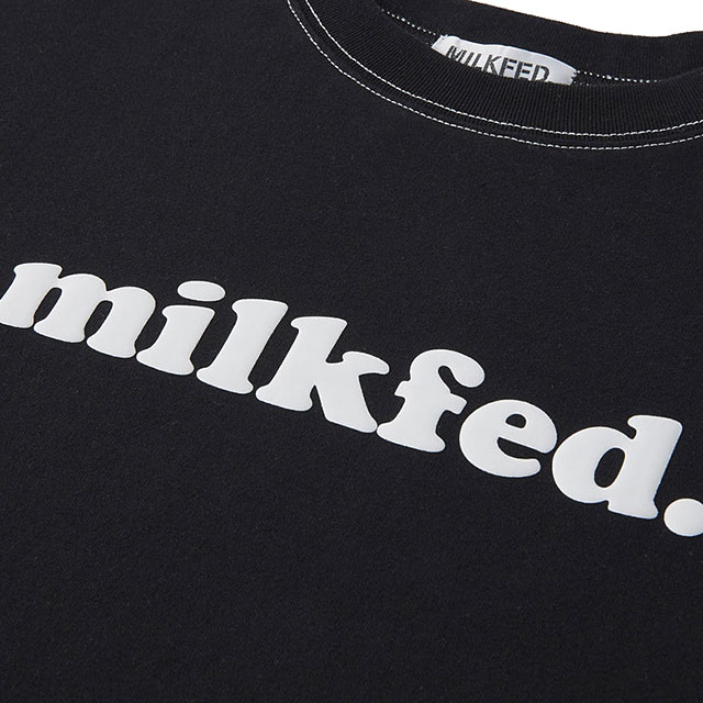 ミルクフェド MILKFED. クーパーロゴ スーパービッグ ロングスリーブトップ [103253013004 FW25] COOPER LOGO SUPER BIG L/S TOP レディース トップス 長袖 チュニック ミニワンピース OATMEAL 正規取扱店 ミルクフェド MILKFED. クーパーロゴ スーパービッグ ロングスリーブ