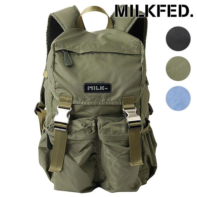 ミルクフェド MILKFED. ロゴプレート バックパック [103241053005 SS24] LOGO PLATE BACKPACK メンズ・レディース 鞄 リュック デイパック ミルクフェド MILKFED. ロゴプレート バックパック [103241053005 SS24