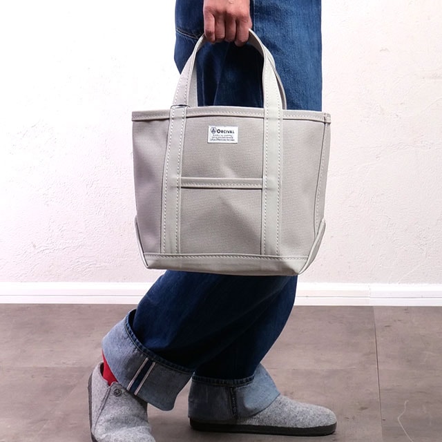 オーシバル ORCIVAL トートバッグ スモール [OR-H0285-KWC] TOTE BAG SMALL メンズ・レディース ユニセックス 鞄 日本製 キャンバストート 小サイズ 帆布 グレー ICE-GREY 正規取扱店