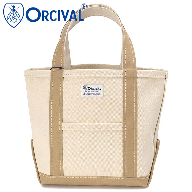 オーシバル ORCIVAL トートバッグ スモール [OR-H0285-KWC] TOTE BAG SMALL メンズ・レディース ユニセックス 鞄 日本製 キャンバストート 小サイズ 帆布 ホワイト系 ECRU/MEDIUM-BEIGE 正規取扱店