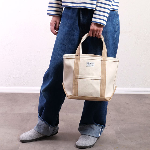オーシバル ORCIVAL トートバッグ スモール [OR-H0285-KWC] TOTE BAG SMALL メンズ・レディース ユニセックス 鞄 日本製 キャンバストート 小サイズ 帆布 ホワイト系 ECRU/MEDIUM-BEIGE 正規取扱店