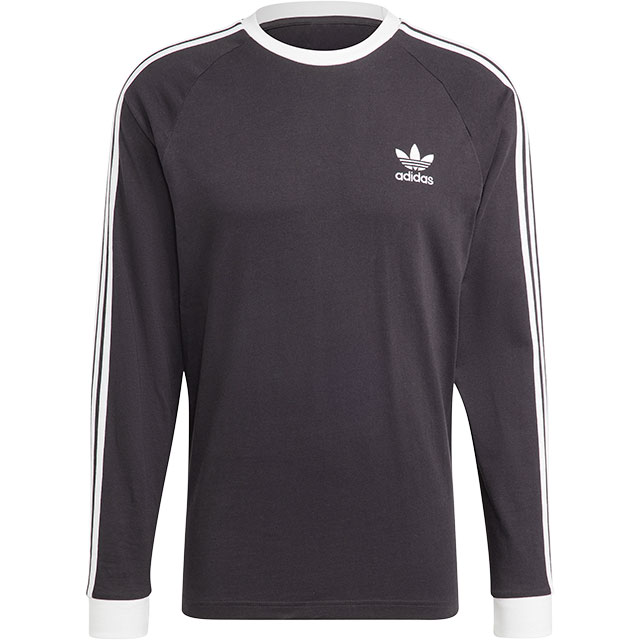 アディダス オリジナルス adidas Originals スリーストライプス ロングスリーブ Tシャツ [BVB94/IA4877 FW25] 3-STRIPES LS T メンズ・レディース トップス 長袖 スポーツ ブラック 正規取扱店