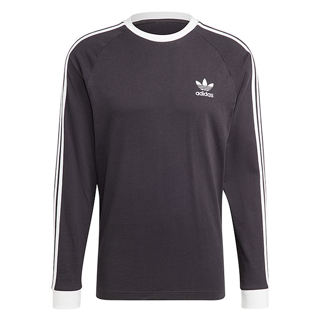 アディダス オリジナルス adidas Originals スリーストライプス ロングスリーブ Tシャツ [BVB94/IA4877 FW25] 3-STRIPES LS T メンズ・レディース トップス 長袖 スポーツ ブラック 正規取扱店