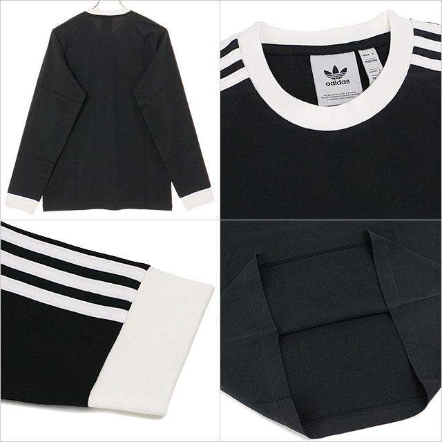 アディダス オリジナルス adidas Originals スリーストライプス ロングスリーブ Tシャツ [BVB94/IA4877 FW25] 3-STRIPES LS T メンズ・レディース トップス 長袖 スポーツ ブラック 正規取扱店