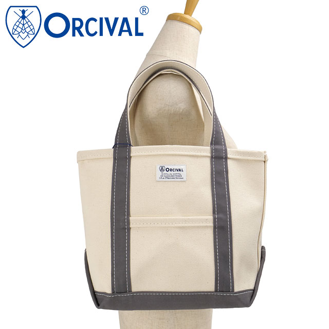 オーシバル ORCIVAL トートバッグ スモール [OR-H0285-KWC] TOTE BAG SMALL メンズ・レディース ユニセックス 鞄 日本製 キャンバストート 小サイズ 帆布 ホワイト系 ECRU/IRON-GREY 正規取扱店 オーシバル ORCIVAL トートバッグ スモール [OR-H0285-KWC] TOTE BAG