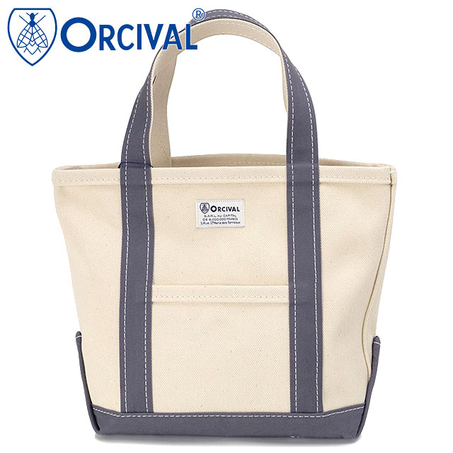 オーシバル ORCIVAL トートバッグ スモール [OR-H0285-KWC] TOTE BAG SMALL メンズ・レディース ユニセックス 鞄 日本製 キャンバストート 小サイズ 帆布 ホワイト系 ECRU/IRON-GREY 正規取扱店