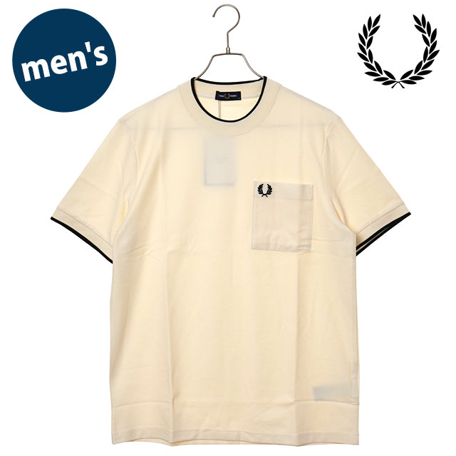 フレッドペリー FRED PERRY メンズ ポケットディテールピケTシャツ