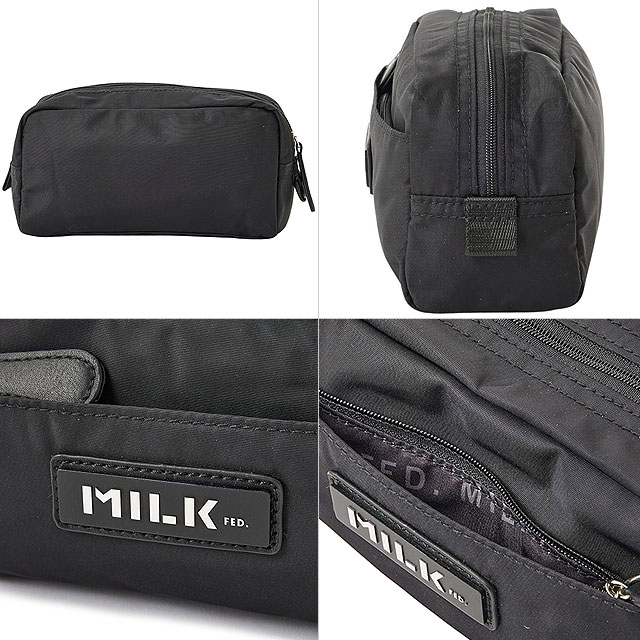 ミルクフェド MILKFED. ロゴプレート ポーチ [103241054001 SS24] LOGO