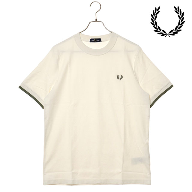 フレッドペリー ピケ　ラインTシャツ FRED PERRY Pique T Tipped Pique T-Shirt／ティップラインピケTシャツ（Tシャツ