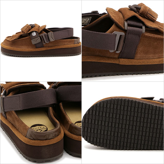 SHAKA モックミュールタッセルエードサンダル 26cm ブラウン SHAKA