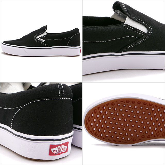 ̵ۥХ VANS ˡ եå åץ [VN0A3WMDVNE SS24] UA ComfyCush Slip-On 󥺡ǥ   åݥ CLASSICBLACK/TRUE-WHITE