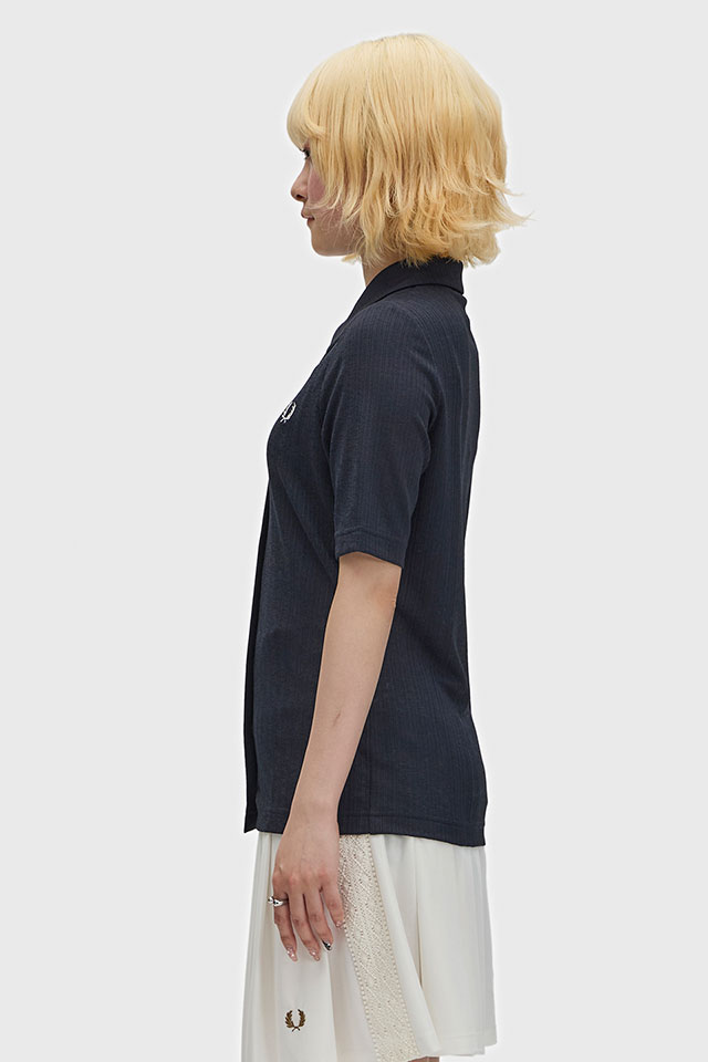 フレッドペリー FRED PERRY レディース ボタンスルーシアーリブ