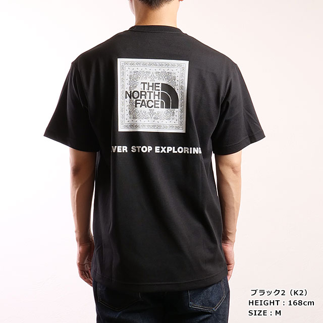 Ρե THE NORTH FACE 硼ȥ꡼֥Хʥƥ [NT32446-K2 SS25] S/S Bandana Square Logo Tee  TNF ȥɥ ȥåץ ȾµT ֥å2 ڥ᡼ 谷Ź