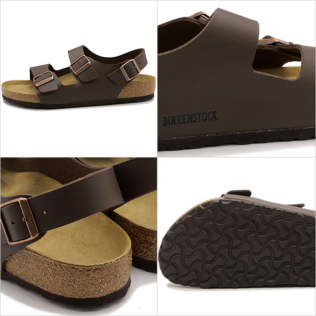 ̵ۥӥ륱󥷥ȥå BIRKENSTOCK  ߥ ӥ륳ե [34701/34703 SS24] MILANO BS 󥺡ǥ ɥ եȥ 򹯥 DARK-BROWN | BIRKO-FLOR