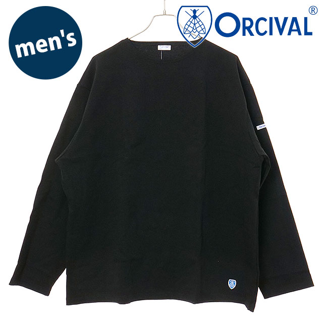 なおなお　CELERI ロングスリーブ プルオーバー　BLACK オーシバル ORCIVAL クルーネック ロングスリーブプルオーバー [#B473