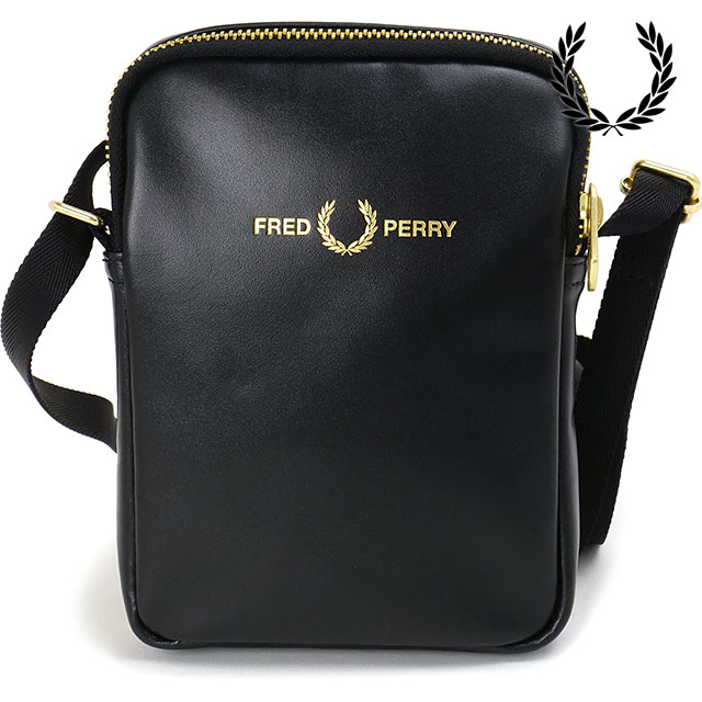 フレッドペリー FRED PERRY スムースレザースモールサイドバッグ