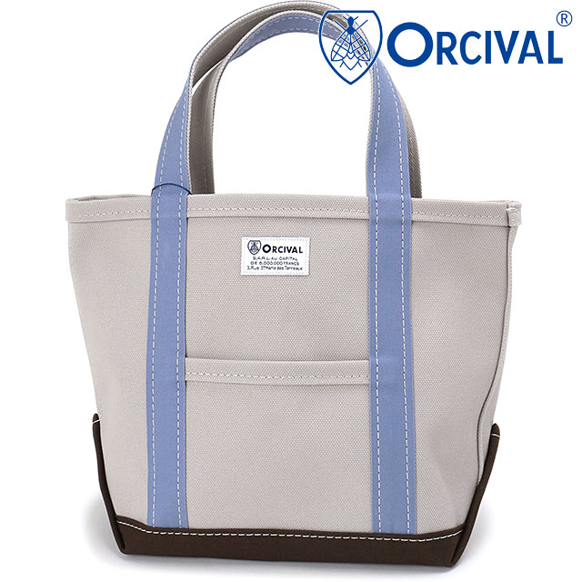 オーシバル ORCIVAL トートバッグ スモール [#OR-H0285-KWC FW26] TOTE BAG SMALL レディース メンズ 4号帆布 コットン100% 高密度 ハリコシ 丈夫 外ポケット コンパクト MADE IN JAPAN 日本製 サブバッグ ICE-GREY/STEEL-GREY/COCOA-BROWN