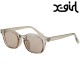 å X-girl ߥ륺 ȥ 󥰥饹 [105251054023 SS25] MILLS LOGO WELLINGTON SUNGLASSES ǥ UVå 奱դ  BROWN 谷Ź