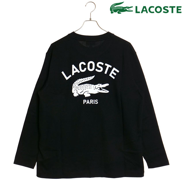 ラコステ LACOSTE メンズ PARISロゴヘビーオンスTシャツ [TH9396-99-031] カットソー 長袖 BLACK