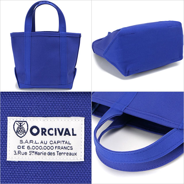 オーシバル ORCIVAL トートバッグ スモール [OR-H0285-KWC FW25] TOTE BAG SMALL メンズ・レディース ユニセックス 鞄 日本製 キャンバストート 小サイズ 帆布 ブルー SMALT-BLUE 正規取扱店
