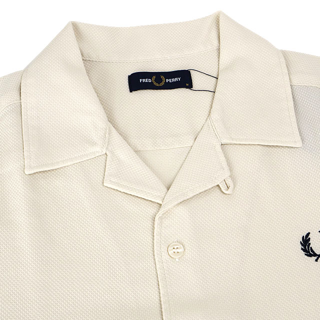 フレッドペリー FRED PERRY ピケ テクスチャードリヴィアカラーシャツ