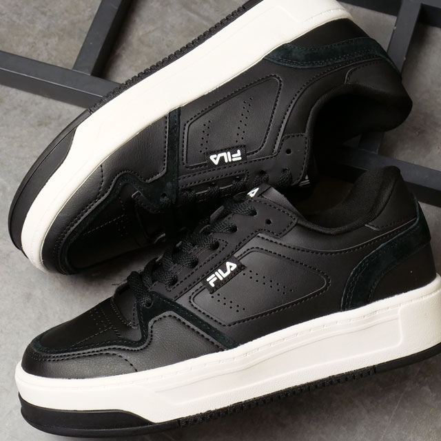 【FILA】 フィラ FILA COURT FEATHERY BLACK/ 国内発送 セール】COURT PLUMPY FEATHERY（スニーカー）｜FILA（フィラ