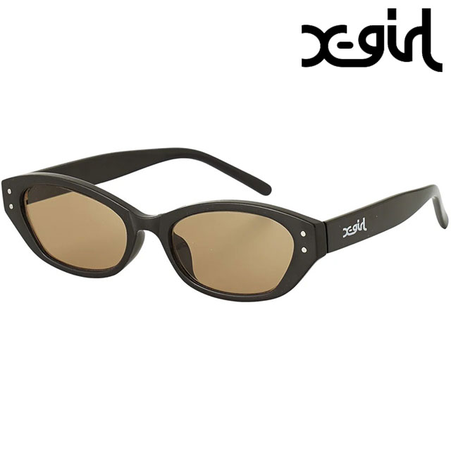 å X-girl եåե졼 󥰥饹 [105251054024 SS25] FOX FRAME SUNGLASSES ǥ UVå 奱դ  BROWN 谷Ź
