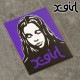 å X-girl åեƥå [105253054026 FW25] X-girl FACE STICKER 󥺡ǥ ƥå   ž ȥ꡼ PURPLE ڥ᡼ 谷Ź