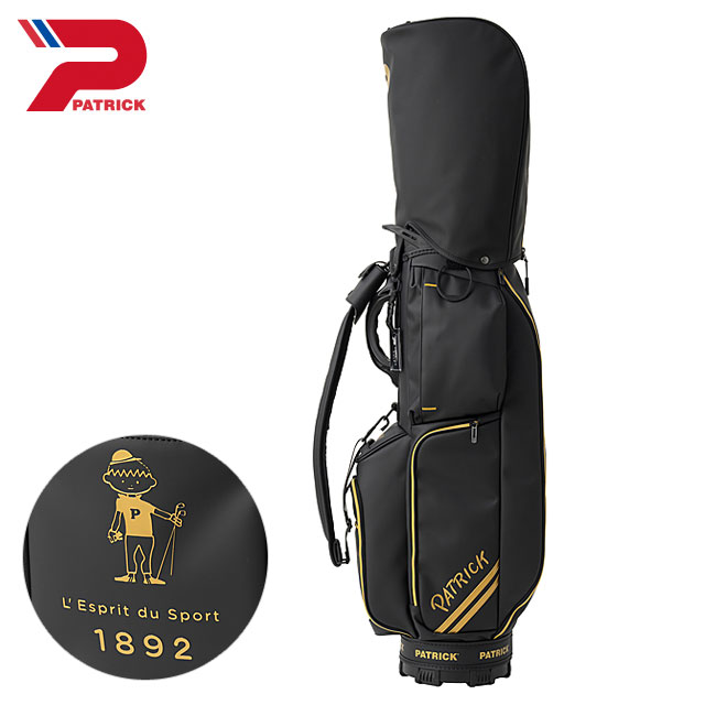 M.U SPORTS ゴルフ キャディバッグ イエロー ブラック パトリック PATRICK GOLF ゴルフ 8.5型 キャディバッグ P LX [264-621