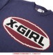 SALEۥå X-girl Х顼Х 㥬ɥ˥åȥȥå [105244015005 FW24WINTER] BICOLOR OVAL LOGO JACQUARD KNIT TOP ǥ ȥåץ  BLACK 谷Źts