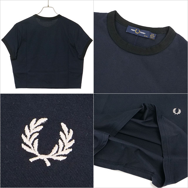 フレッドペリー FRED PERRY クロップド リンガーTシャツ [G9163