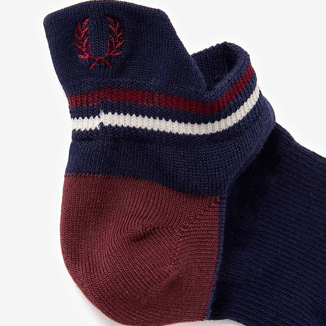 フレッドペリー FRED PERRY ティップド リブ アンクルソックス [F19999