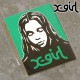 å X-girl åեƥå [105253054026 FW25] X-girl FACE STICKER 󥺡ǥ ƥå   ž ȥ꡼ GREEN ڥ᡼ 谷Ź