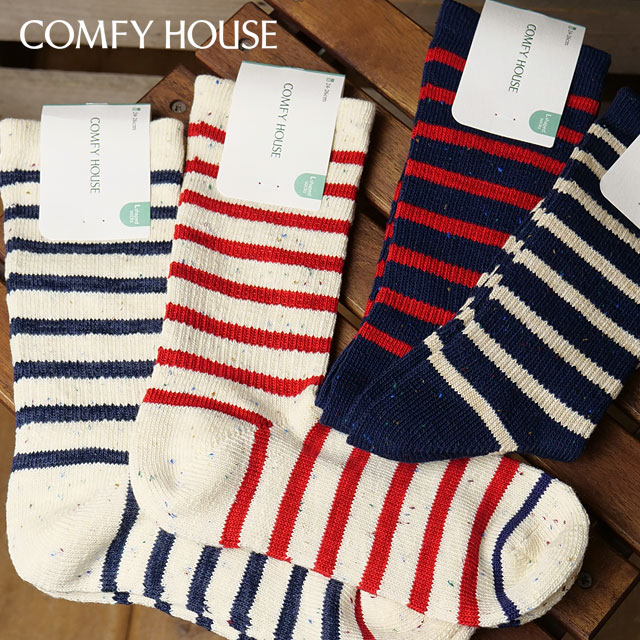 コンフィーハウス Comfy House コットンネップボーダー・クルー