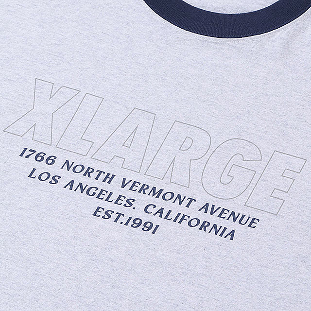 ̵ۥȥ顼 XLARGE  ȥɥ쥹 󥬡硼ȥ꡼T [101242011003 SU24] STORE ADDRESS RINGER S/S TEE x-large å顼 ȥåץ Ⱦµ ASH ڥ᡼