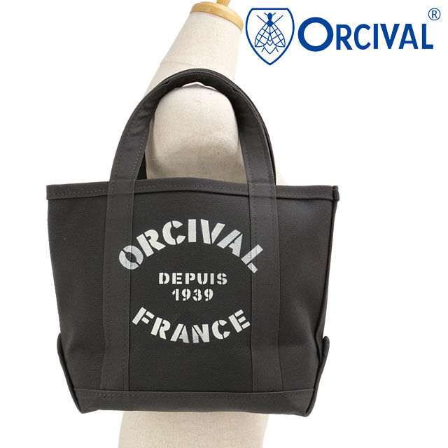 オーシバル ORCIVAL プリントトートバッグ スモール [OR-H0361-KWC FW25] PRINT TOTE BAG SMALL メンズ・レディース 鞄 キャンバストート 小サイズ 帆布 CHARCOAL/ECRU-PRINT 正規取扱店