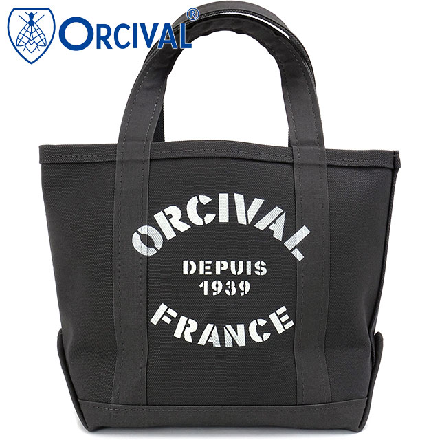 オーシバル ORCIVAL プリントトートバッグ スモール [OR-H0361-KWC FW25] PRINT TOTE BAG SMALL メンズ・レディース 鞄 キャンバストート 小サイズ 帆布 CHARCOAL/ECRU-PRINT 正規取扱店