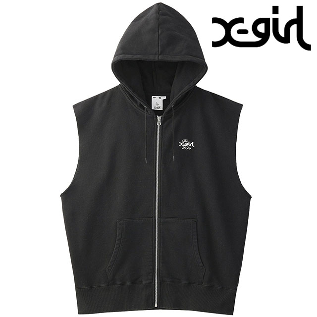 エックスガール X-girl ディストレスサークルロゴ ジップアップ