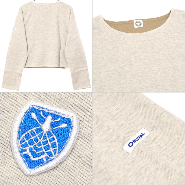 オーシバル ORCIVAL ボートネック ロングスリーブプルオーバー [OR-C0495-MMZ FW25] BOAT NECK L/S PULLOVER レディース トップス カットソー 長袖Tシャツ IVORY/BEIGE 正規取扱店