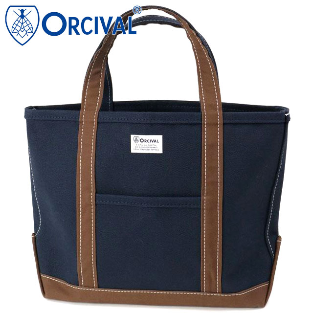 オーシバル ORCIVAL トートバッグ ミディアム [OR-H0284-KWC] TOTE BAG MEDIUM メンズ・レディース ユニセックス 鞄 日本製 キャンバストート 中サイズ 帆布 ネイビー MARINE/HAZELNUT 正規取扱店
