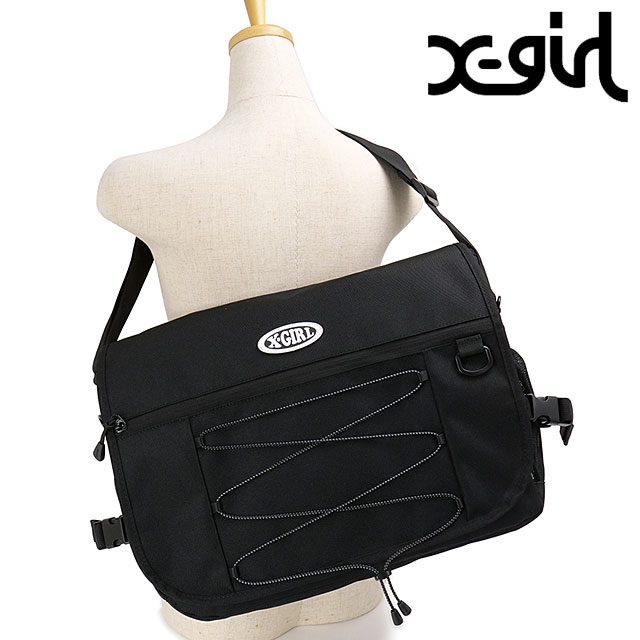 バッグ xgirl messengerbag black X-girl エックスガール LOGO MESSENGER BAG ショルダーバッグ