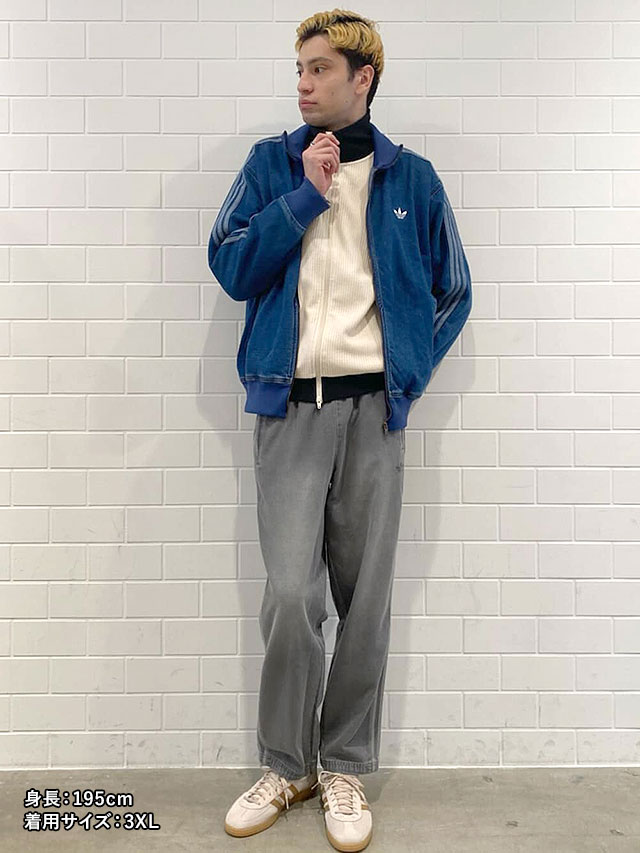 adidas XLサイズ DENIM FIREBIRD トラックジャケット アディダス 