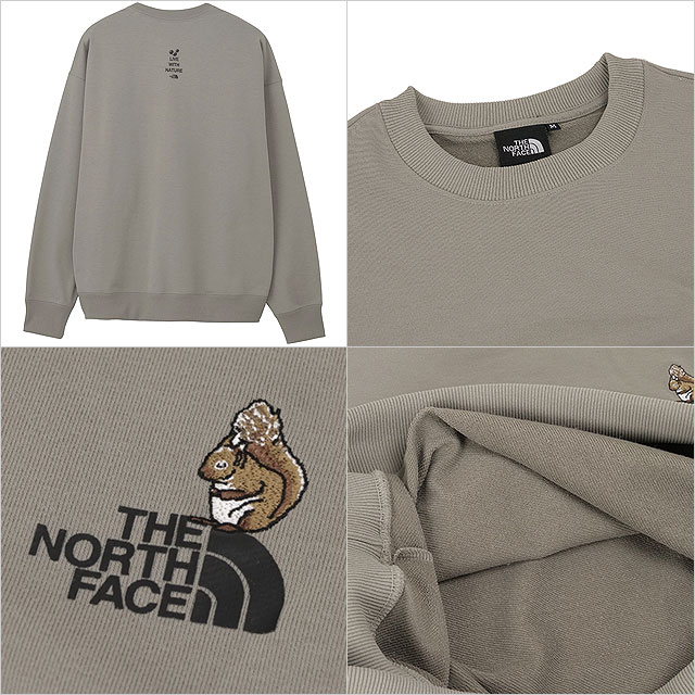 GOD ONLY KNOWS クルーネックスウェット グレーSサイズ ザ・ノース・フェイス THE NORTH FACE メンズ ズーピッカークルー