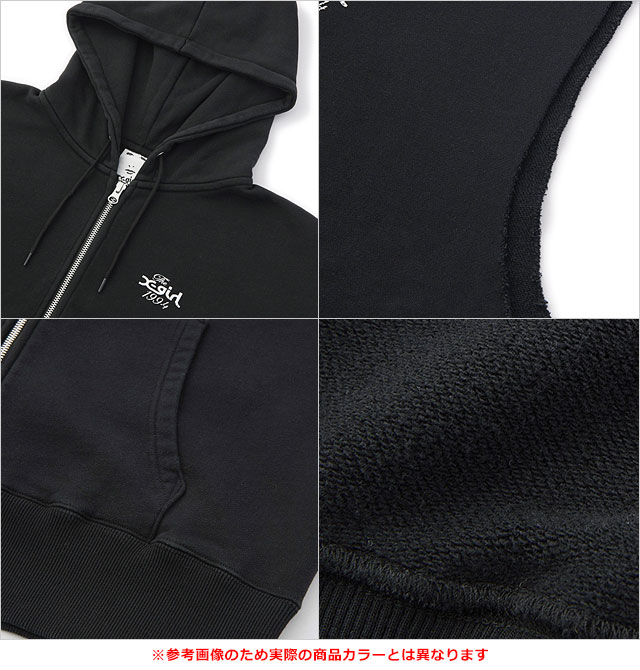 エックスガール X-girl ディストレスサークルロゴ ジップアップ