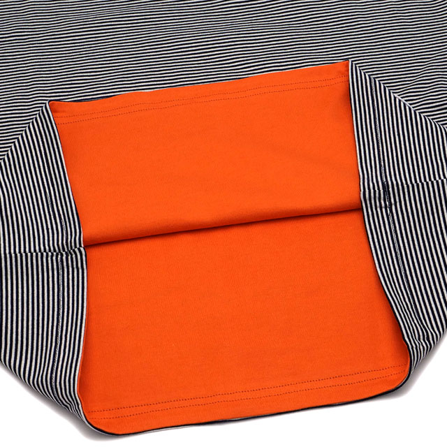 オーシバル ORCIVAL ボートネック ロングスリーブプルオーバー [OR-C0495-BXM FW25] BOAT NECK L/S PULLOVER レディース トップス カットソー 長袖Tシャツ ボーダー NAVY-STRIPE/ORANGE 正規取扱店